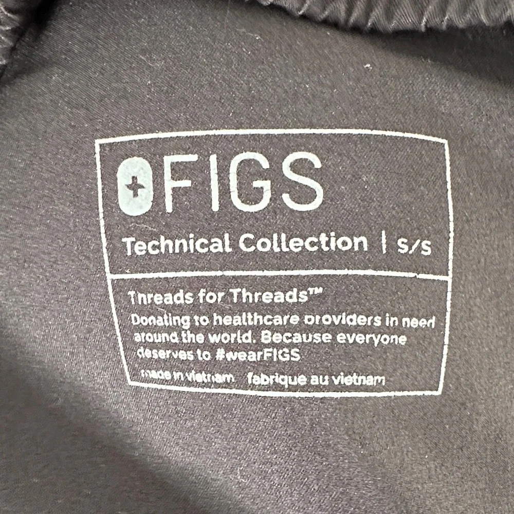 FIGS Men’s Jogger Scrub Pants Black Size S Durable Technology Medical Workwear.